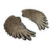 Large Bronze 26cm Angel Wings Sequin Iron-On Patches