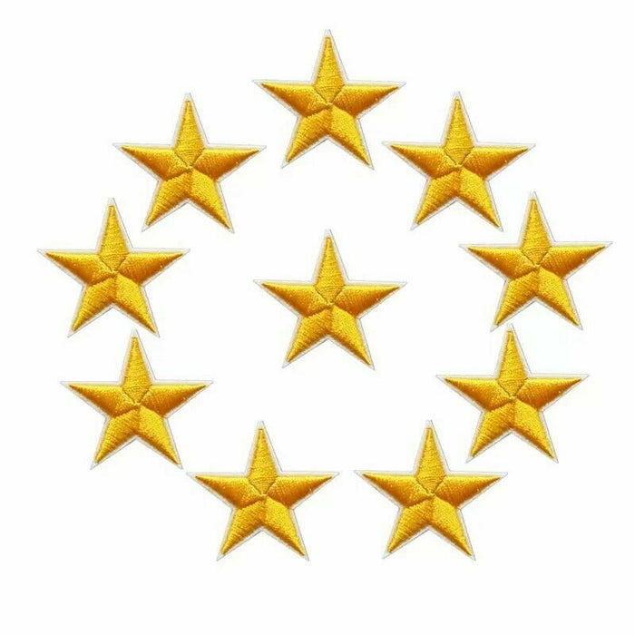 Star Embroidered Multicoloured Iron On Patches