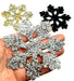 Snowflake Rhinestone 9.5cm Iron-On Patches