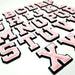 3D Varsity Style Light Pink 5cm Chenille Iron-On Patch Letters