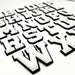 3D Varsity Style White 7.5cm Chenille Iron-On Patch Letters