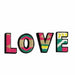 Tribal Style Chenille 10cm Iron-On Patch Letters LOVE