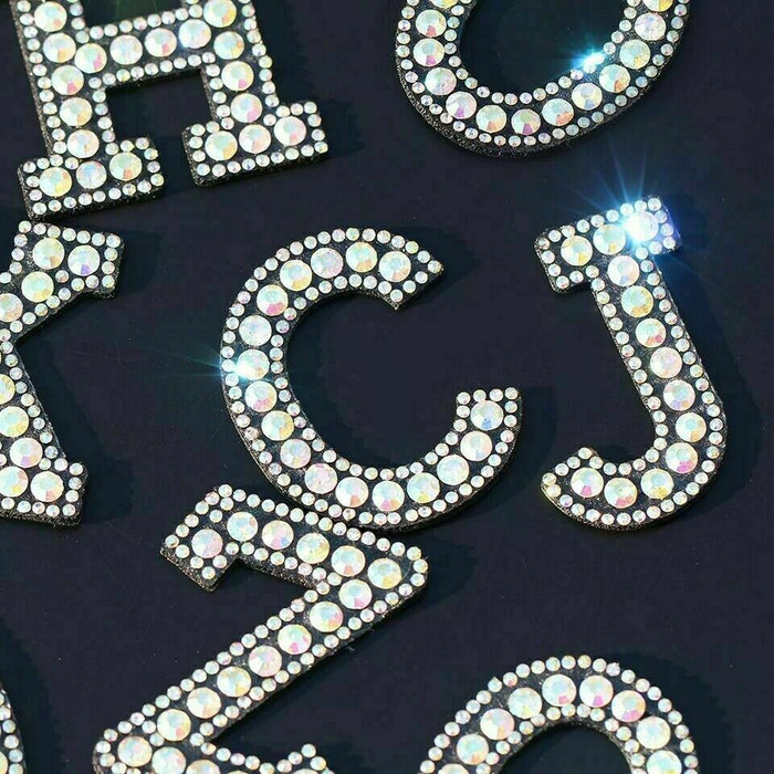 Rhinestone 4.7cm Sew On Patch Letters