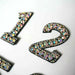 Iridescent Rhinestone Sparkle Black 5.5cm Iron-on Patch Numbers