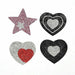 Star & Heart Rhinestone Iron-On Patches