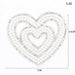 Pearl Rhinestone Dual Heart Iron-On Patches