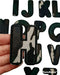 Camouflage 6.4cm Embroidered Iron On Patch Letter H