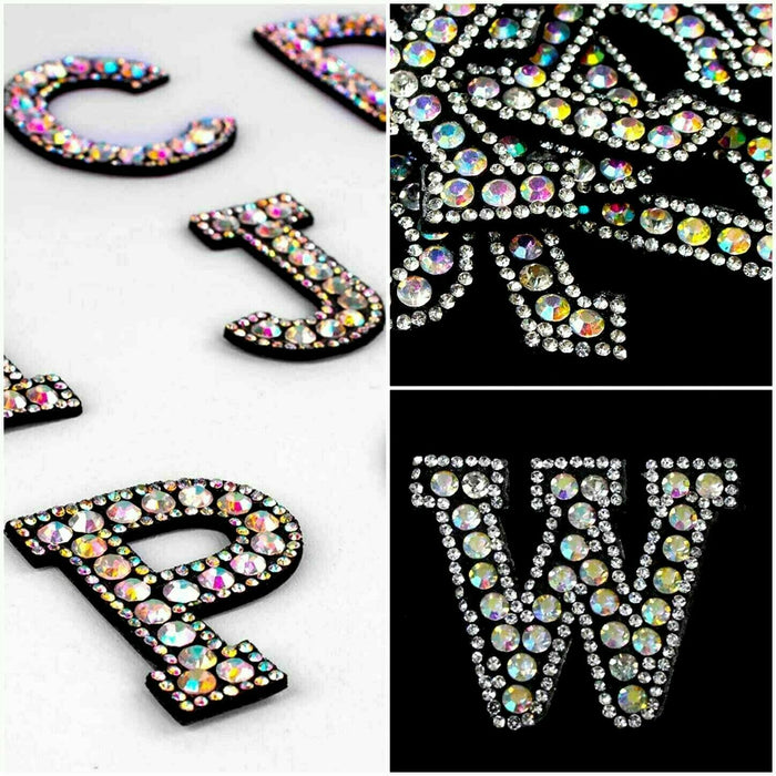 Rhinestone 4.7cm Sew On Patch Letters