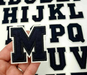 Dark Navy 5.8cm College Font Embroidered Iron On Patch Letter M