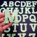 Green 5.5cm Rhinestone Iron On Patch Letter M