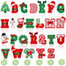 Christmas Mashup Embroidered 7cm Iron On Patch Letters