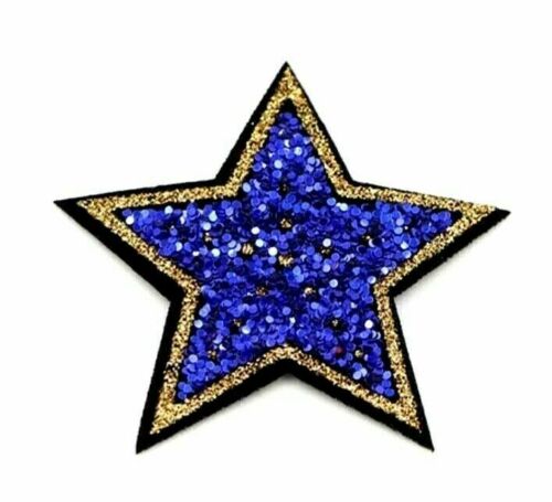 Glitter Sparkle Star 4.2cm Iron On Patch