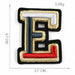 3D Multi Coloured 5cm Embroidered Sew On Patch Letter E