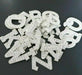 Silver Rhinestone Sparkle 4.6cm Iron-On Patch Letters