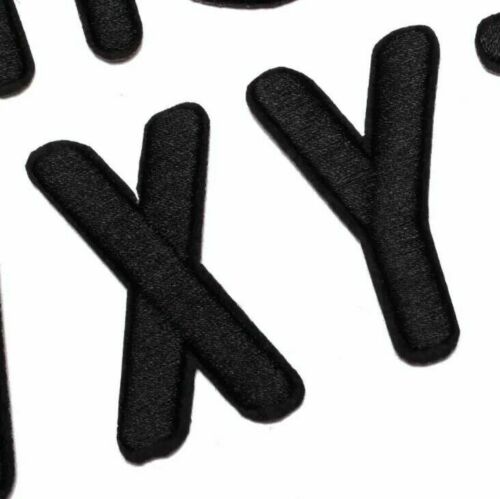 Black 5cm Embroidered Iron On Patch Letters