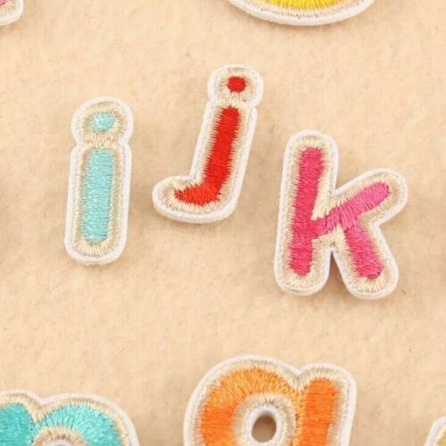 Kids Range Multi Coloured Embroidered  2.5cm Iron On Patch Letters