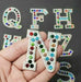 Carnival Multi-Coloured Rhinestone 5.5cm Iron-On Patch Letter N