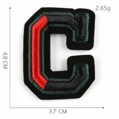 3D Multi Coloured 5cm Embroidered Sew On Patch Letter C