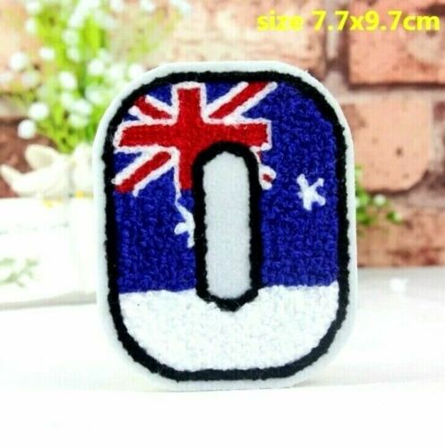 Country Flag Towel 9.5cm Sew On Patch Number 0