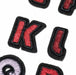 Small Red Embroidered 2.3cm Iron-On Patch Letters