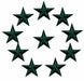 Star Embroidered Green Coloured Iron On Patches