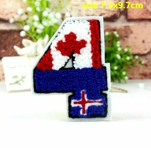 Country Flag Towel 9.5cm Sew On Patch Number 4