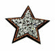 Glitter Sparkle Star 4.2cm Iron On Patch