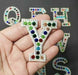 Carnival Multi-Coloured Rhinestone 5.5cm Iron-On Patch Letter Y