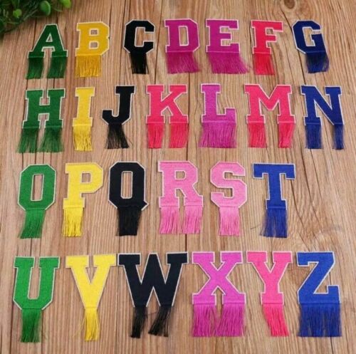 Multi Coloured Tassel Embroidered 5cm Iron-On Patch Letters