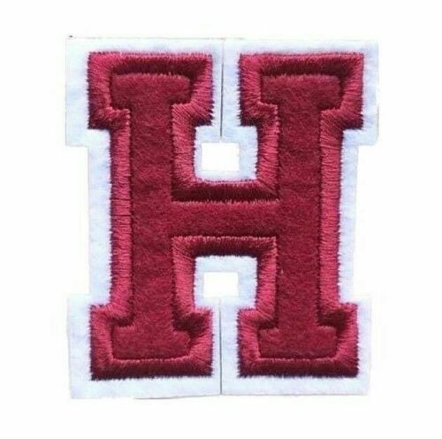 Red Embroidered 4.5cm Iron On Patch Letters & NumbersU