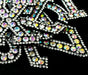 Iridescent AB Rhinestone Sparkle Black 4.7cm Iron-on Patch Letters