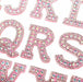 Pink 5.5cm Rhinestone Iron On Patch Letters