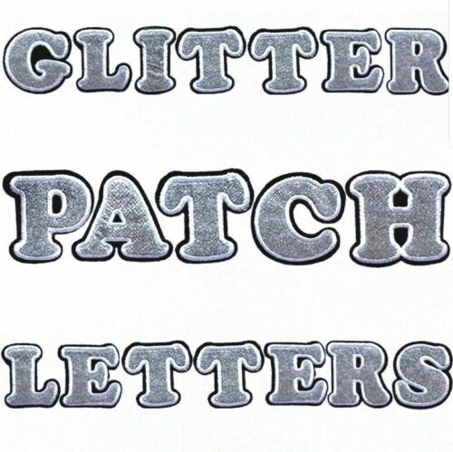 Silver Glitter 5cm Iron-On Patch Letters