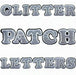 Silver Glitter 5cm Iron-On Patch Letters