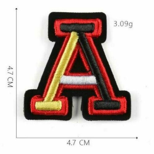 3D Multi Coloured 5cm Embroidered Sew On Patch Letter A