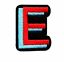 Multi Coloured Embroidered 5cm Iron-On Patch Letter E